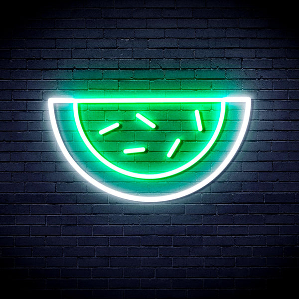 advpro-water-melon-ultra-bright-led-neon-sign-fnu0044 - White & Green