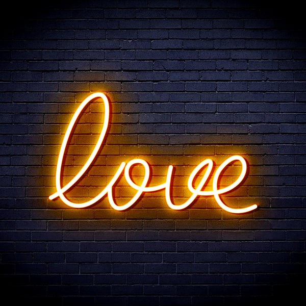 advpro-love-ultra-bright-led-neon-sign-fnu0046 - Golden Yellow