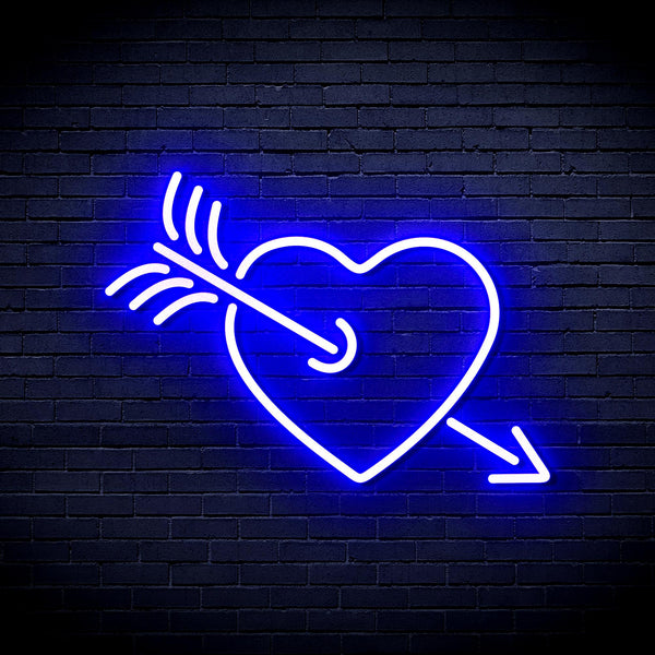 advpro-heart-and-arrow-ultra-bright-led-neon-sign-fnu0047 - Blue