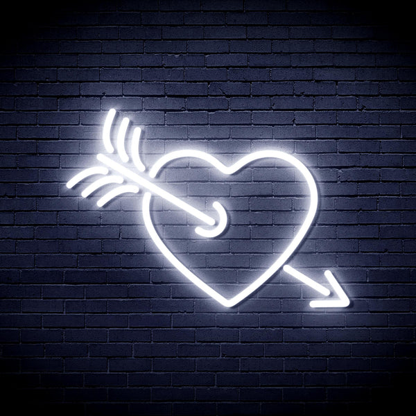 advpro-heart-and-arrow-ultra-bright-led-neon-sign-fnu0047 - White