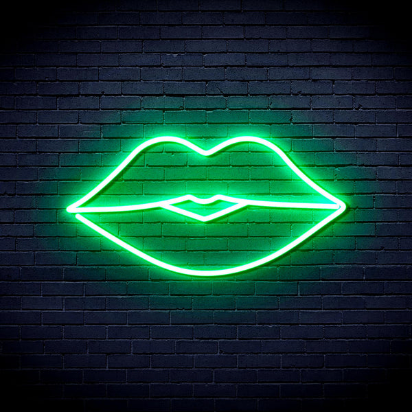 advpro-red-lips-ultra-bright-led-neon-sign-fnu0048 - Green