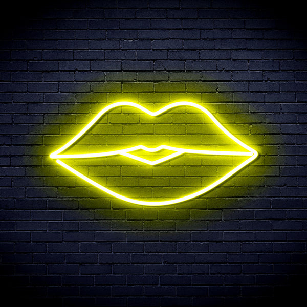 advpro-red-lips-ultra-bright-led-neon-sign-fnu0048 - Yellow