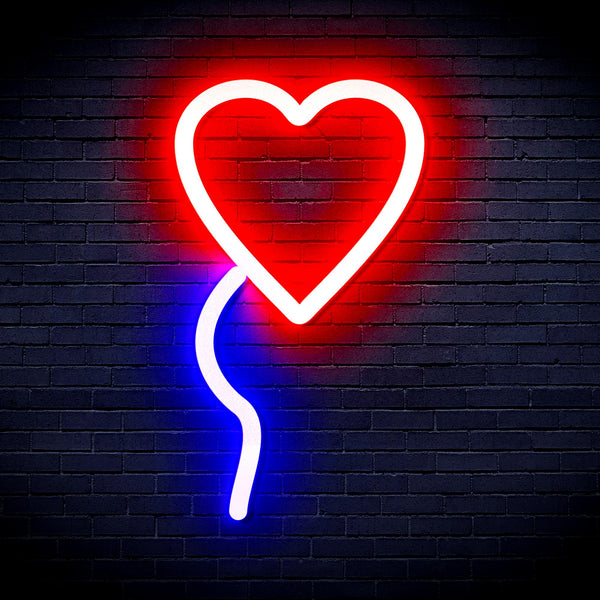 advpro-heart-shaped-ballon-ultra-bright-led-neon-sign-fnu0050 - Blue & Red
