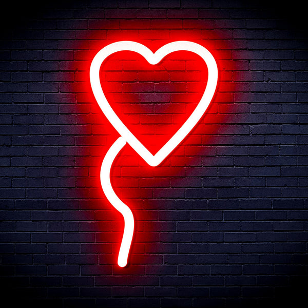 advpro-heart-shaped-ballon-ultra-bright-led-neon-sign-fnu0050 - Red