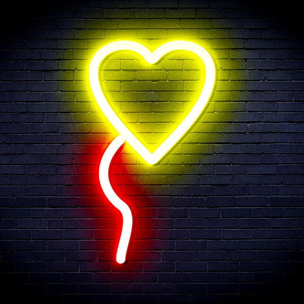 advpro-heart-shaped-ballon-ultra-bright-led-neon-sign-fnu0050 - Red & Yellow