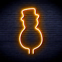 advpro-snowman-with-hat-ultra-bright-led-neon-sign-fnu0053 - Golden Yellow