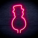 advpro-snowman-with-hat-ultra-bright-led-neon-sign-fnu0053 - Pink