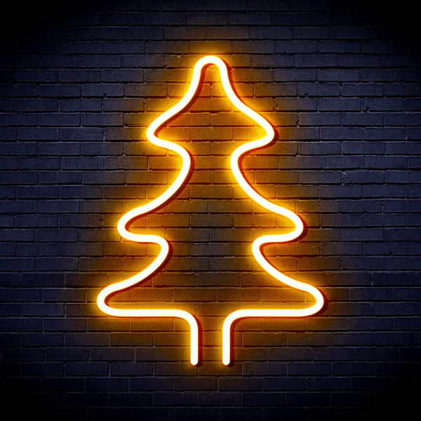 advpro-christmas-tree-ultra-bright-led-neon-sign-fnu0054 - Golden Yellow