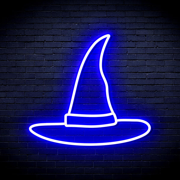 advpro-wizard-hat-ultra-bright-led-neon-sign-fnu0056 - Blue
