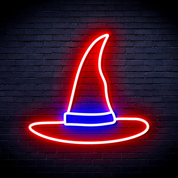 advpro-wizard-hat-ultra-bright-led-neon-sign-fnu0056 - Blue & Red