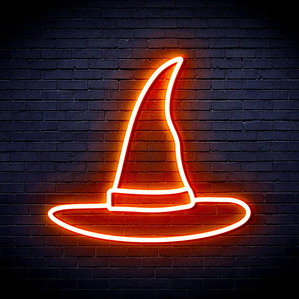 advpro-wizard-hat-ultra-bright-led-neon-sign-fnu0056 - Orange