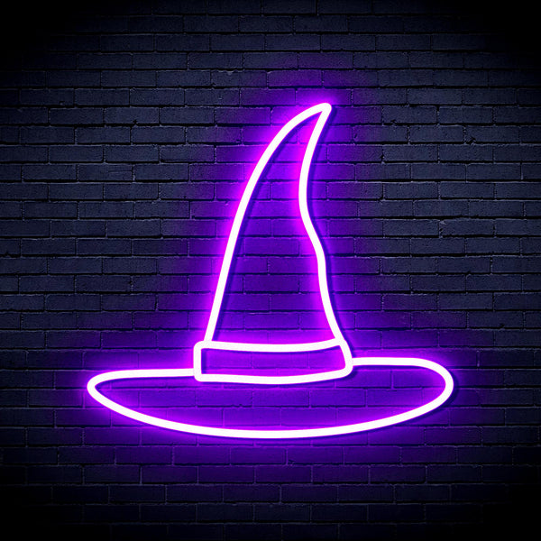 advpro-wizard-hat-ultra-bright-led-neon-sign-fnu0056 - Purple