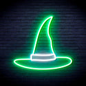 advpro-wizard-hat-ultra-bright-led-neon-sign-fnu0056 - White & Green