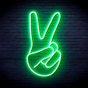 advpro-hand-showing-v-sign-ultra-bright-led-neon-sign-fnu0057 - Green