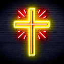 advpro-shinning-cross-ultra-bright-led-neon-sign-fnu0058 - Red & Yellow