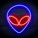 advpro-alien-face-ultra-bright-led-neon-sign-fnu0061 - Red & Blue