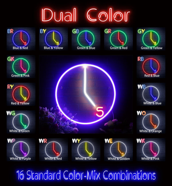 advpro-its-5-o-clock-ultra-bright-led-neon-sign-fnu0062 - Dual-Color