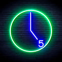 advpro-its-5-o-clock-ultra-bright-led-neon-sign-fnu0062 - Green & Blue