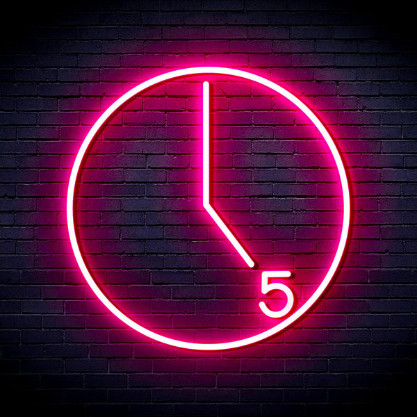 advpro-its-5-o-clock-ultra-bright-led-neon-sign-fnu0062 - Pink