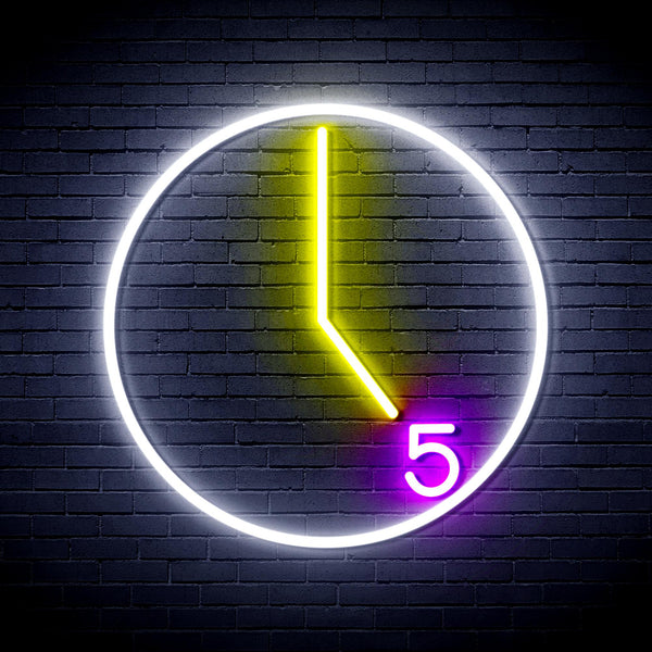 advpro-its-5-o-clock-ultra-bright-led-neon-sign-fnu0062 - Multi-Color 5