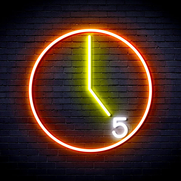advpro-its-5-o-clock-ultra-bright-led-neon-sign-fnu0062 - Multi-Color 7