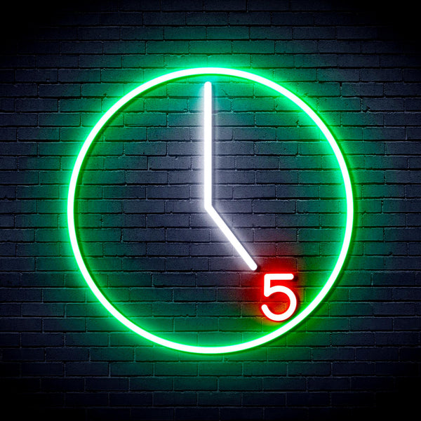advpro-its-5-o-clock-ultra-bright-led-neon-sign-fnu0062 - Multi-Color 8