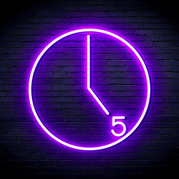 advpro-its-5-o-clock-ultra-bright-led-neon-sign-fnu0062 - Purple