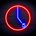 advpro-its-5-o-clock-ultra-bright-led-neon-sign-fnu0062 - Red & Blue