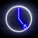 advpro-its-5-o-clock-ultra-bright-led-neon-sign-fnu0062 - White & Blue