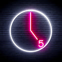 advpro-its-5-o-clock-ultra-bright-led-neon-sign-fnu0062 - White & Pink