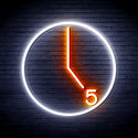 advpro-its-5-o-clock-ultra-bright-led-neon-sign-fnu0062 - White & Orange