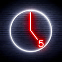 advpro-its-5-o-clock-ultra-bright-led-neon-sign-fnu0062 - White & Red