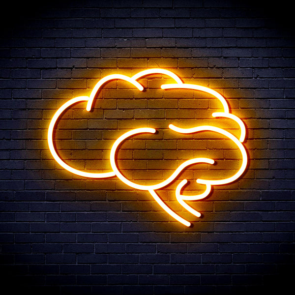 advpro-brain-ultra-bright-led-neon-sign-fnu0063 - Golden Yellow