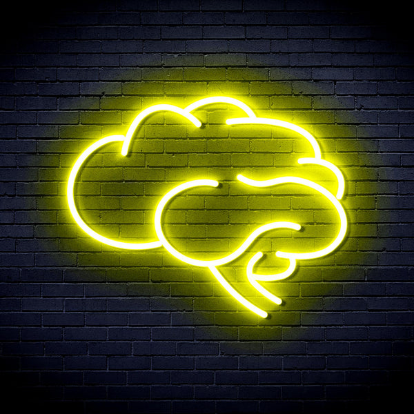 advpro-brain-ultra-bright-led-neon-sign-fnu0063 - Yellow