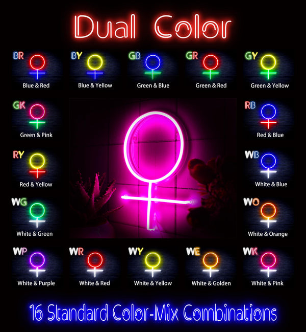 advpro-female-symbol-ultra-bright-led-neon-sign-fnu0069 - Dual-Color