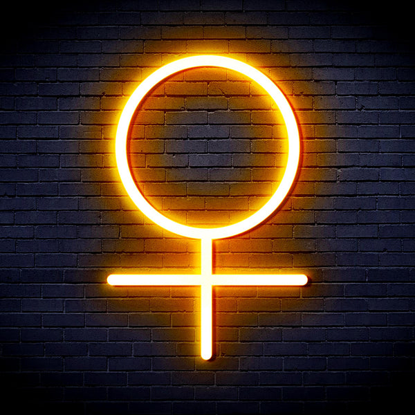 advpro-female-symbol-ultra-bright-led-neon-sign-fnu0069 - Golden Yellow