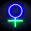 advpro-female-symbol-ultra-bright-led-neon-sign-fnu0069 - Green & Blue