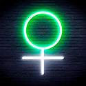 advpro-female-symbol-ultra-bright-led-neon-sign-fnu0069 - White & Green
