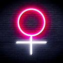 advpro-female-symbol-ultra-bright-led-neon-sign-fnu0069 - White & Pink