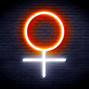 advpro-female-symbol-ultra-bright-led-neon-sign-fnu0069 - White & Orange