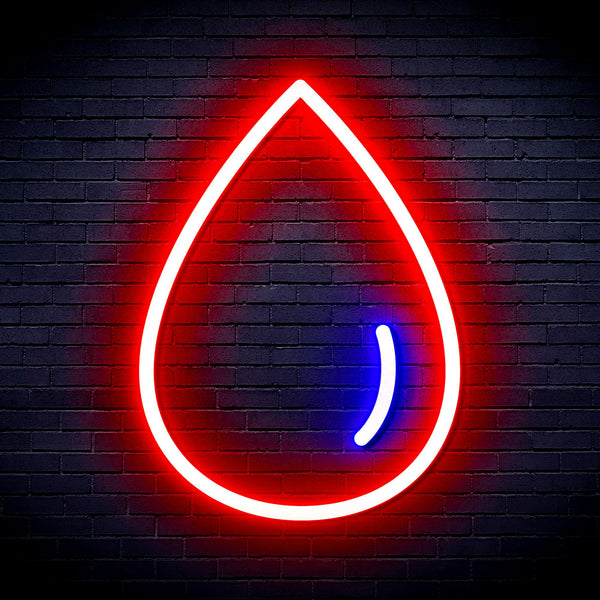 advpro-water-droplet-ultra-bright-led-neon-sign-fnu0070 - Blue & Red