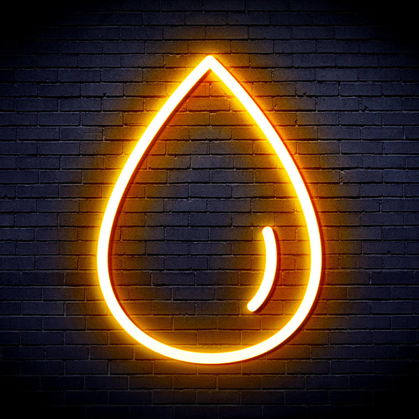 advpro-water-droplet-ultra-bright-led-neon-sign-fnu0070 - Golden Yellow