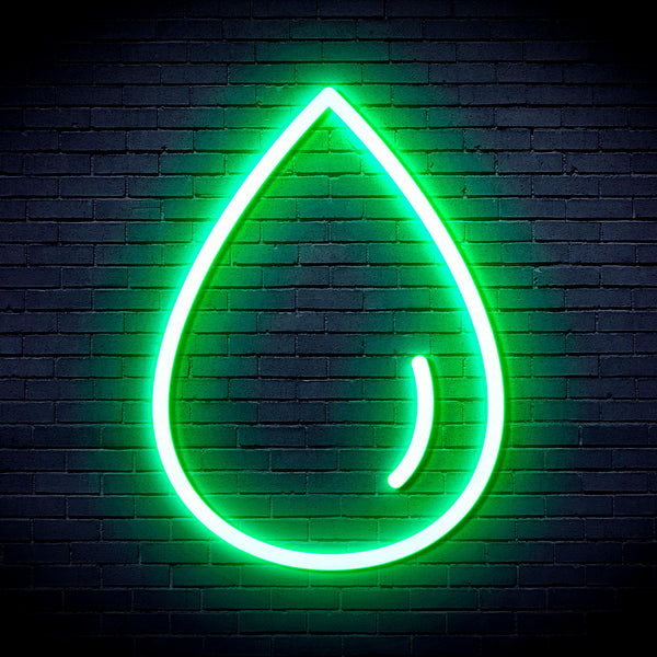 advpro-water-droplet-ultra-bright-led-neon-sign-fnu0070 - Green