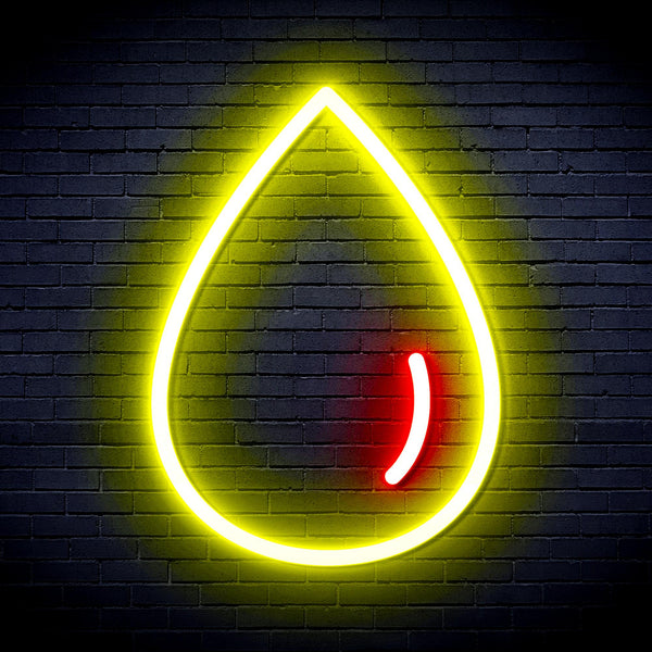 advpro-water-droplet-ultra-bright-led-neon-sign-fnu0070 - Red & Yellow