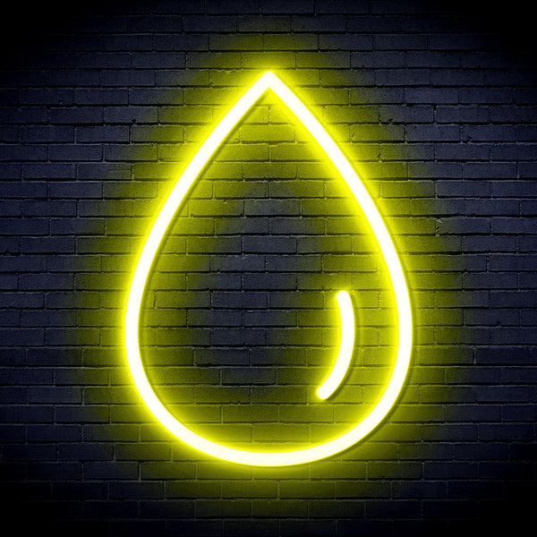 advpro-water-droplet-ultra-bright-led-neon-sign-fnu0070 - Yellow