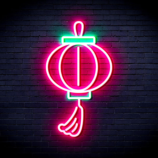 advpro-lantern-ultra-bright-led-neon-sign-fnu0072 - Green & Pink