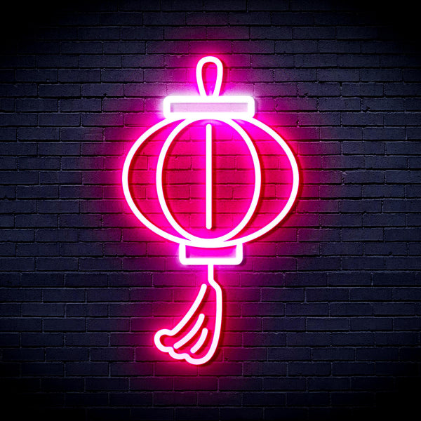 advpro-lantern-ultra-bright-led-neon-sign-fnu0072 - White & Pink