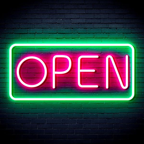 advpro-open-sign-ultra-bright-led-neon-sign-fnu0077 - Green & Pink
