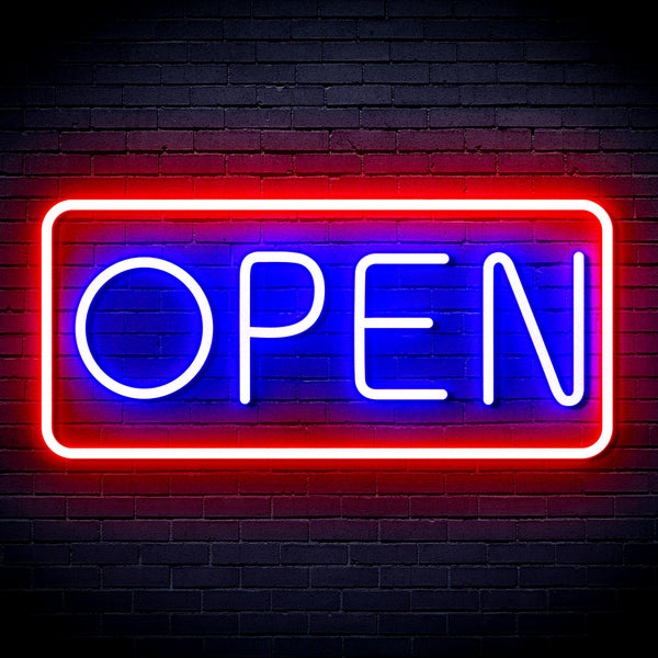 advpro-open-sign-ultra-bright-led-neon-sign-fnu0077 - Red & Blue