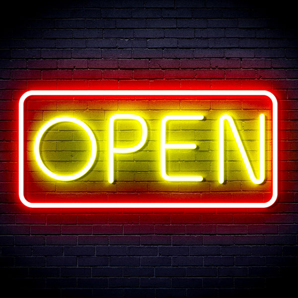 advpro-open-sign-ultra-bright-led-neon-sign-fnu0077 - Red & Yellow
